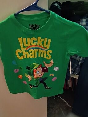 Lucky Charms Green Graphic Kids Short Sleeve Tee